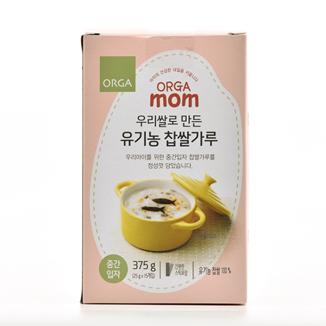 유기농 찹쌀가루(중간입자)(소비기한: 26/08/21) (25gx15개)