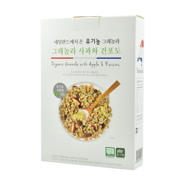 유기농 그래놀라 사과와 건포도 (400g)