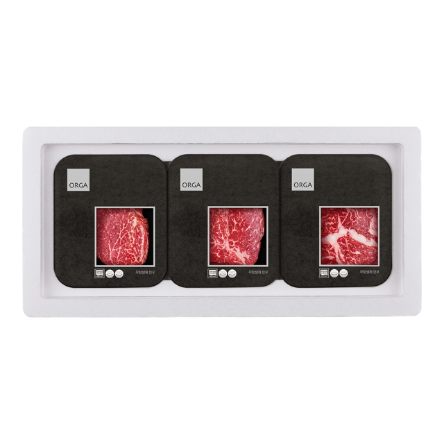 [산지직송] 무항생제 1+ 한우 만족 명품세트 (900g)