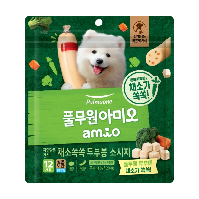 [반려견] 자연담은간식 채소쏙쏙 두부봉 204g (17gx12개)