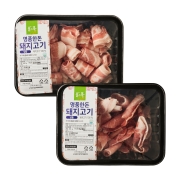 명품한돈 돼지고기 롤링 대패 삼겹&목살 (각 400g) 