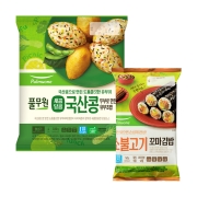 국산콩 두부로 만든 유부초밥 4인분+꼬마 소불고기 김밥 