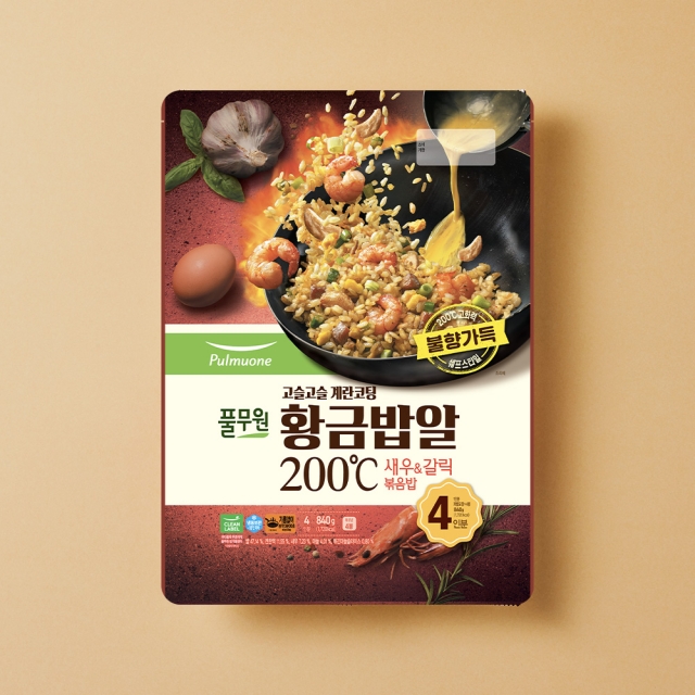 황금밥알 새우&갈릭 볶음밥 4인분 (840g)