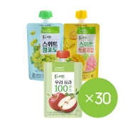 풀스키친 음료 3종 30개 (청포도+트로피컬+사과) 