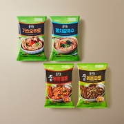 상온면 4종 (볶음짜장+볶음짬뽕+가쓰오우동+멸치칼국수) 