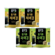 들기름 김 캔 2종 (파래김+재래김, 각 2캔) (총 4개)
