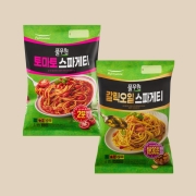 스파게티 2종 (토마토+갈릭오일) (총2개, 4인분) 