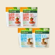 [무료배송]슬림핏콩면 동치미냉면x2+비빔면x2(8인분) 
