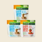 [무료배송]슬림핏콩면 동치미냉면x2+비빔면x1(6인분) 
