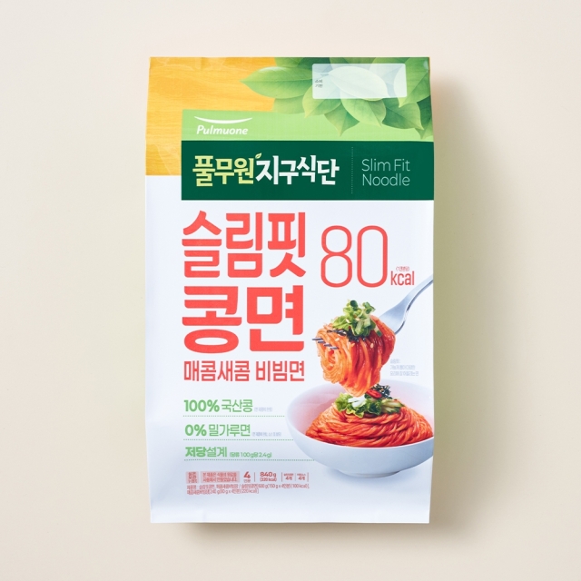 [풀무원지구식단] 슬림핏 콩면 비빔면 4인분 (840g)