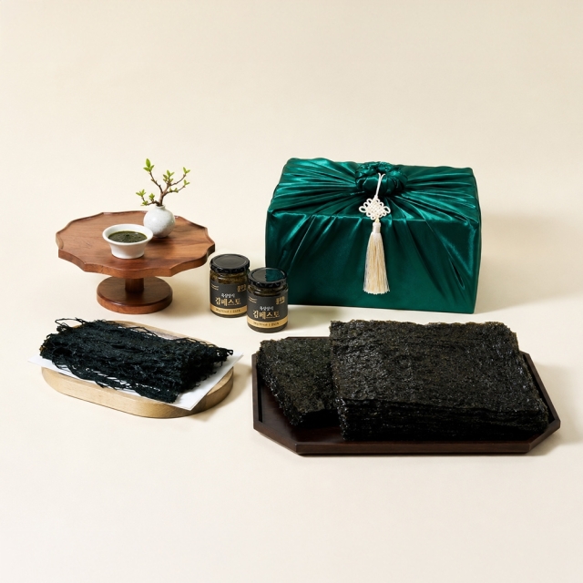 [선물세트] 해금 세트 2호(곱창김,진국미역,김페스토) (610g)