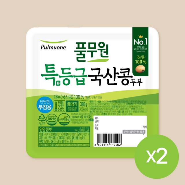 단단한 부침용 두부 (380gx2개)